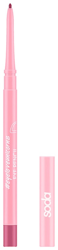 Soda EYE PENCIL #eyeloveunicorns КАРАНДАШ ДЛЯ ГЛАЗ карандаш-кайал розовый розовый