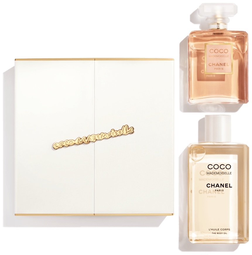 CHANEL Coco Mademoiselle L'Huile Corps + EDP One Shot 2024 парфюмерный набор 300 мл, для женщин