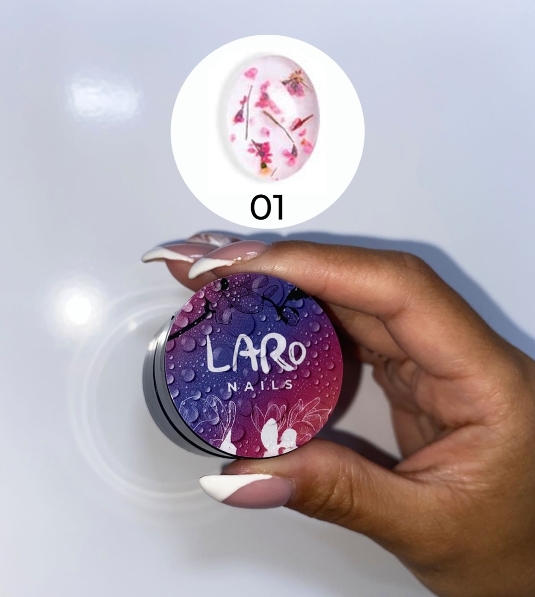 Laro Flower gel 01 с сухоцветами 5 мл