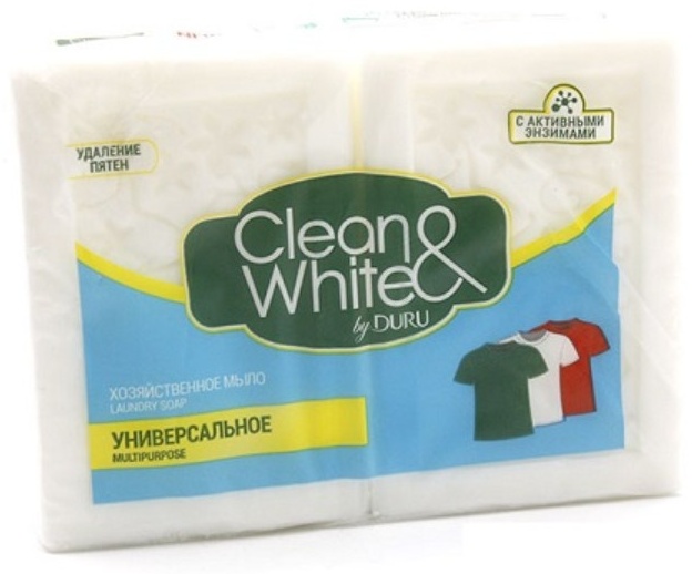 Купить Кусковое мыло хозяйственное DURU Clean and White 4 шт 125 г в ...