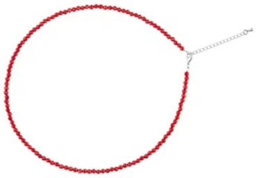 Бусы Silver СП1-003-35 длина 45 см вес 6.41 г серебро, коралл