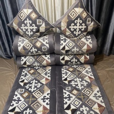 Ailin Shop комплект корпе с подушками 200x80 см, вата, серый
