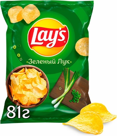 Купить Чипсы Lay’s картофельные Зеленый лук 81 г в Алматы – Магазин на ...