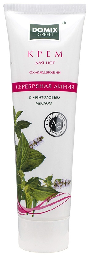 Domix Green Крем охлаждающий для ног ментоловым маслом и серебром крем для ног 100 мл