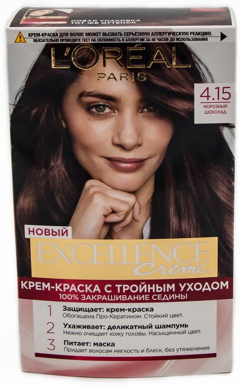 Купить Loreal Paris Excellence крем-краска 4.15 Морозный Шоколад ...