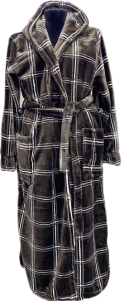Махровый халат Fashion коричневый