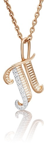 Подвеска PLATINA 03-2448-П-401-1110-03 вес 0.51 г золото, фианит