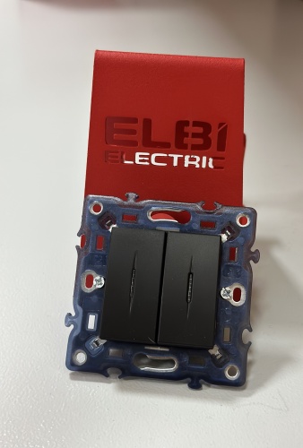 Выключатель клавишный Elbi Vox 611044832203, черный