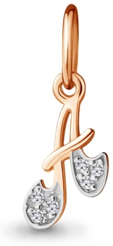 Подвеска AQUAMARINE 23167А вес 0.27 г серебро, фианит