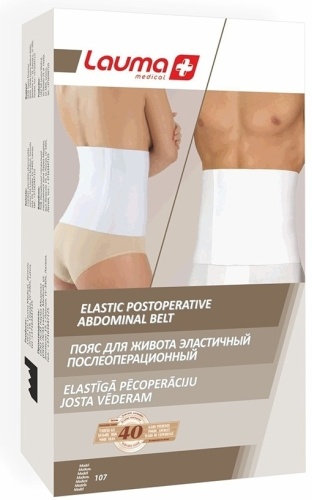 Lauma fabrics 107 бандаж на брюшной отдел размер M белый