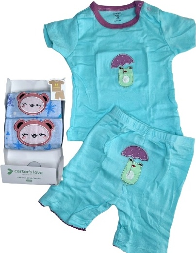 Комплект carters love бирюзовый