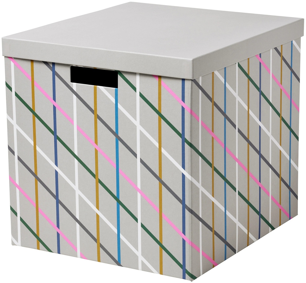 Купить IKEA коробка Тьена 30467313 32x32x35 см, картон в кредит в ...