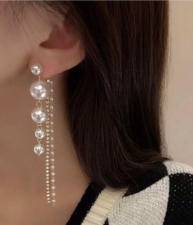 Серьги Lea N медицинская сталь, искусственный жемчуг