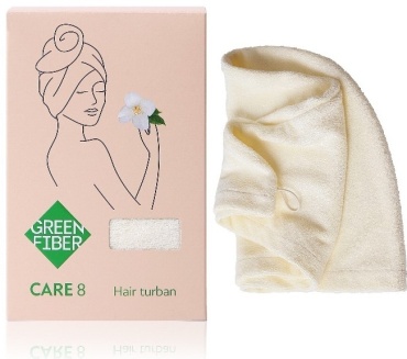 Чалма для сушки волос Green Fiber 58x26 см, полиэстер, полиамид, 1 шт,