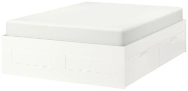 Кровать IKEA Бримнэс 59398611, 180x200 см, без подъёмного механизма, белый