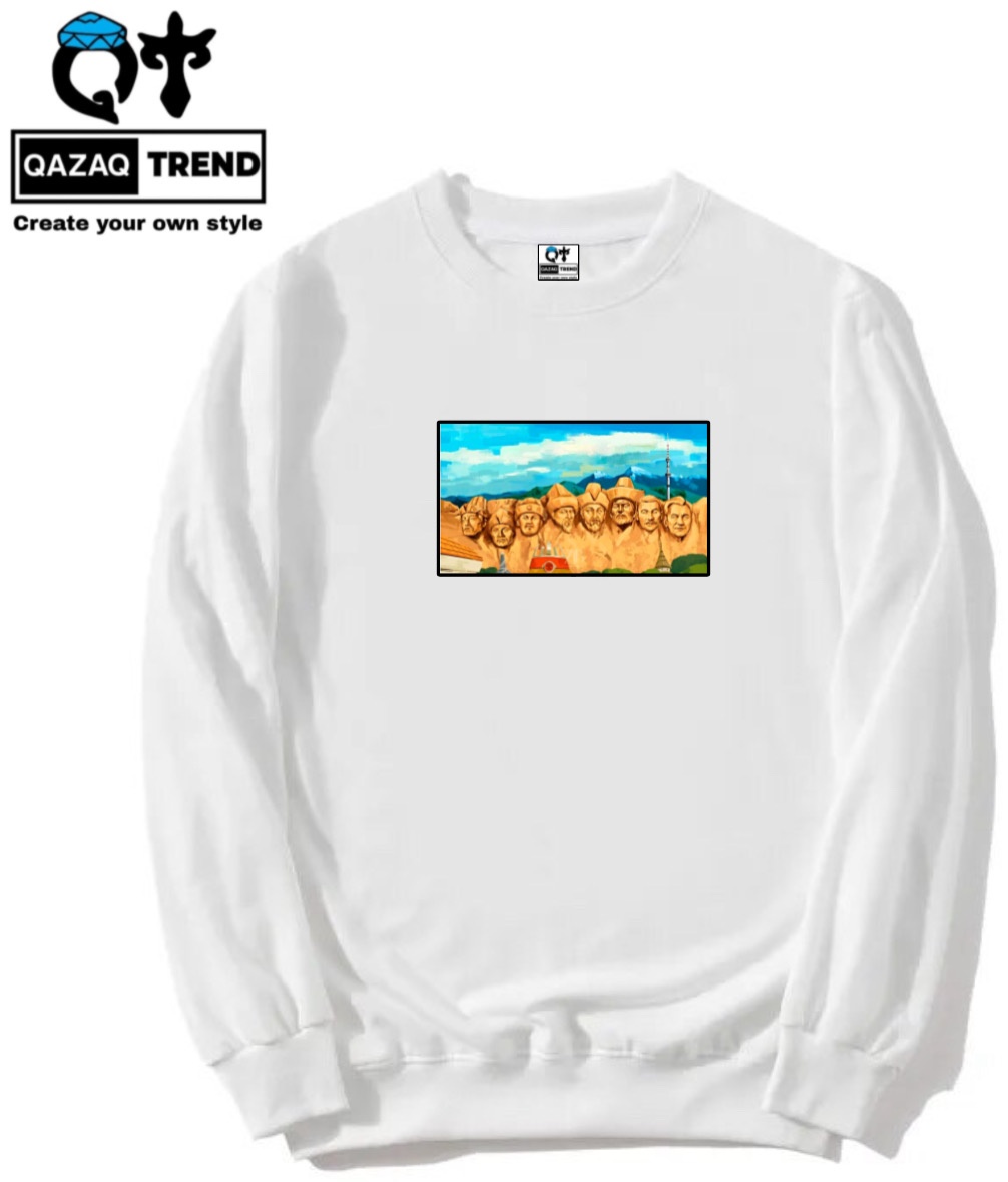 Свитшот QAZAQ TREND Термоперенос белый