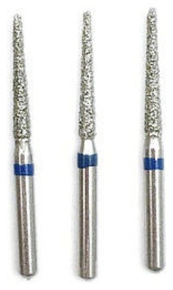 Насадка Diamond TR-11 бор колесо, колпачок, конус насечка синяя 3 шт
