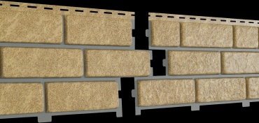 U-Plast панель STONE HOUSE Кирпич песочный с декорированным швом, 3025x230 мм.