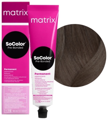 MATRIX SoColor Pre-Bonded Permanent 4N крем-краска 90 мл