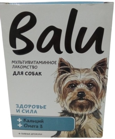 Balu Мультивитаминное лакомство Здоровье и сила для собак 100 таблеток
