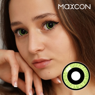 Контактные линзы MAXCON Mini Sclera Fury Green 0 кривизна 9.5 на год 2 шт