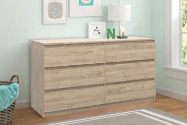 Детский комод MySTAR Сноули 6Я 121.09 00050434, 150.2x48x77 см, светло-коричневый