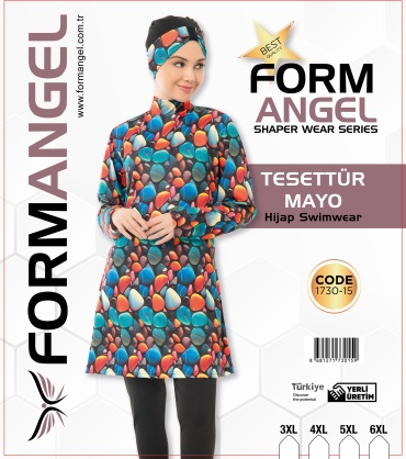 Купальник буркини Form Angel черный, мультиколор