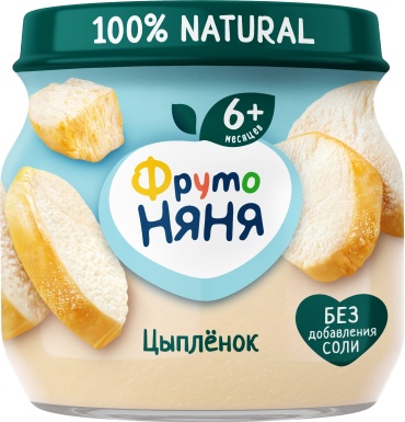 Детское пюре ФрутоНяня цыпленок 80 г, с 6 месяцев