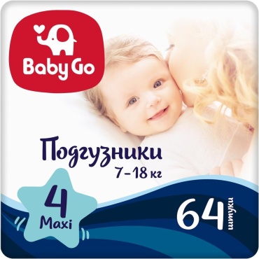 Подгузники Baby Go 4, 64 шт