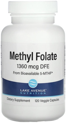 Lake Avenue Nutrition Methyl Folate капсулы/таблетки 120 шт