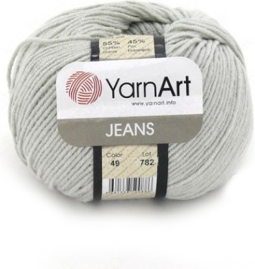 Моток YarnArt Jeans 49 светло-серый 160 м 50 г