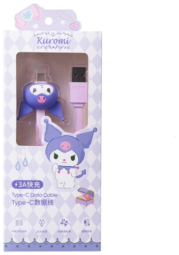 Кабель M&K USB 2.0 (M), USB TypeC (M), 1.5 м, фиолетовый