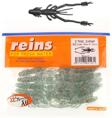 Силикон Reins Ring Shrimp 3" 152 Super Glow All Stars