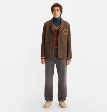 Джинсы свободного кроя Levis серый
