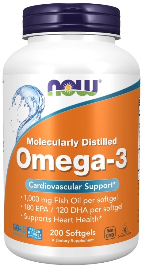 Купить NOW Omega-3 капсулы 1000 мг 200 шт в Алматы – Магазин на Kaspi.kz