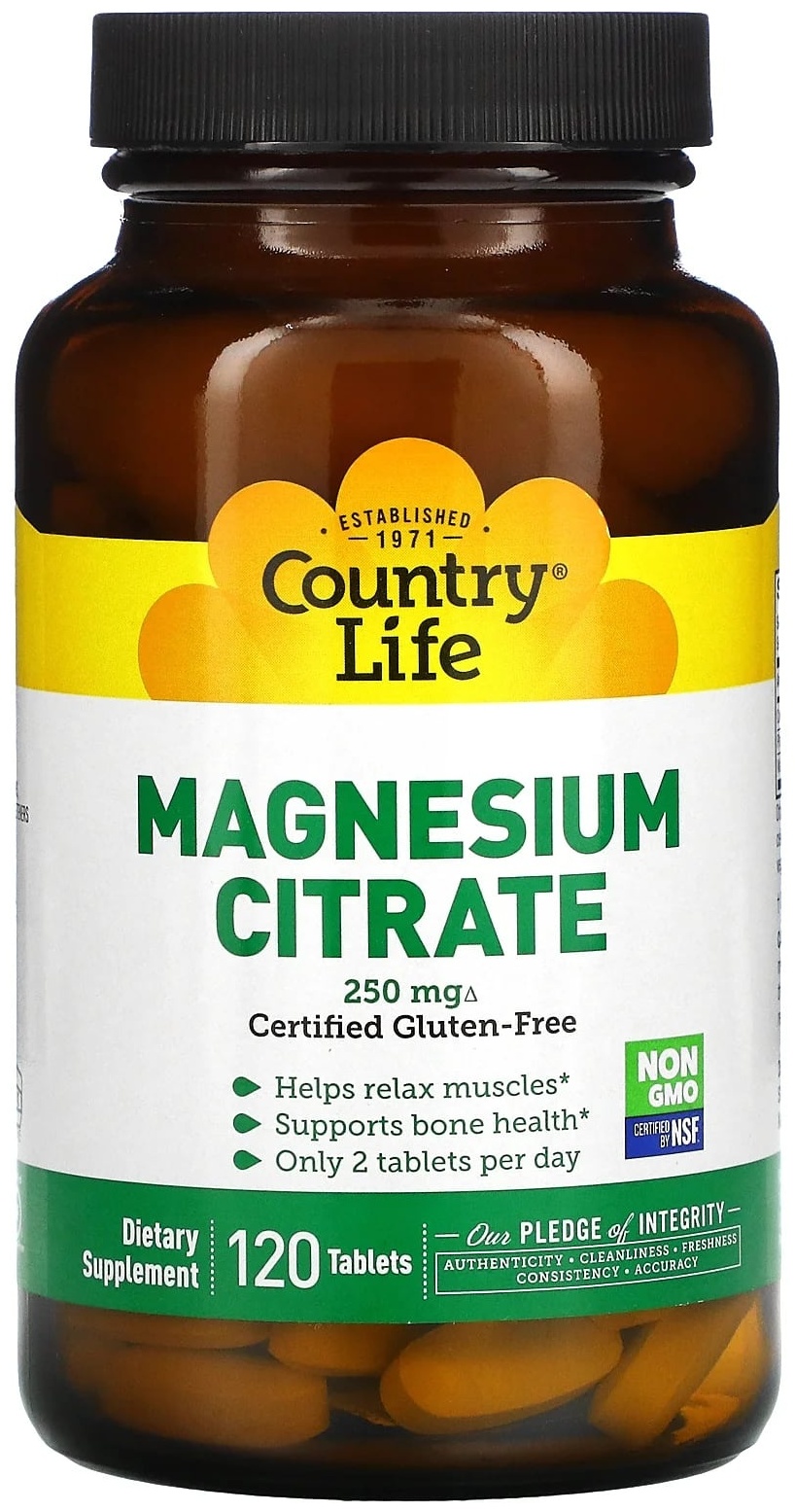 Купить Country Life iHerb минерал Magnesium Citrate 120 таблеток в ...
