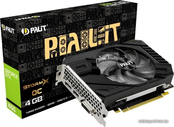 Видеокарта Palit GTX1650 STORMX OC DDR6 4G