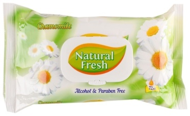 Влажные салфетки Natural Fresh Chamomile 72 шт