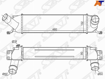 SAT радиатор интеркулера ST-28190-4A481