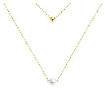 Колье Diamant 53-370-01822-1_43 длина 43 см вес 2.155 г золото, жемчуг