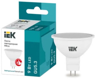 IEK 9W GU5.3, светодиодная, нейтральный белый