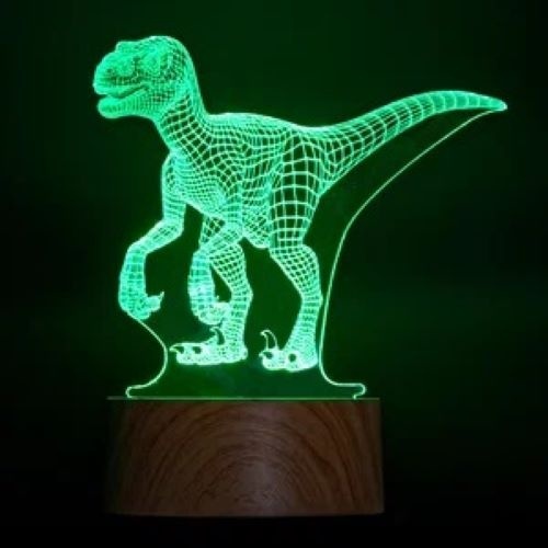 GLANZEN декоративный светильник настольный 3D RPD-3D-RGB-DINO, зеленый