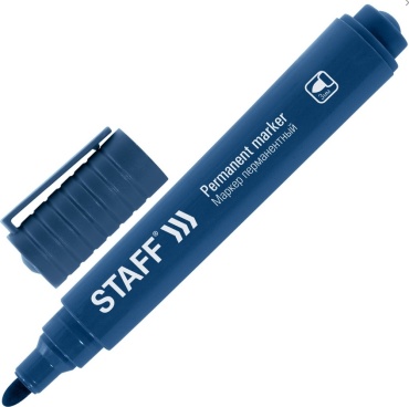 Маркер STAFF Basic Budget PM-125, 1 шт, 3 мм, синий