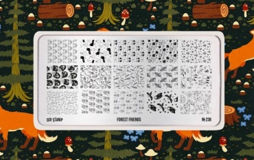Go! Stamp пластины 239 Forest Friends