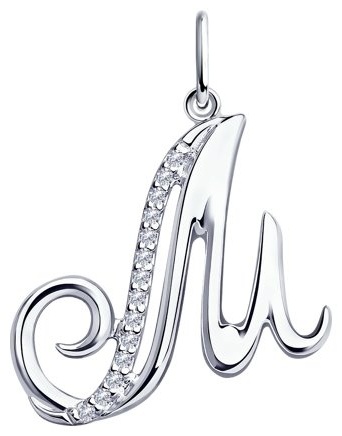 Подвеска Diamant 94-130-01316-1 вес 1.59 г серебро, фианит