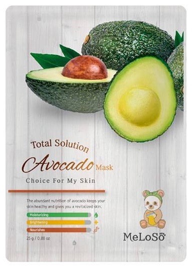 Маска для лица Meloso тканевая Avocado Mask 1 шт