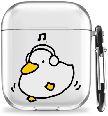 Чехол Mcover для Apple AirPods, AirPods 2 прозрачный