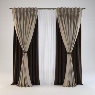 Комплект Nazok Interiors 800x280 см 4 шт, велюр, бежевый, коричневый