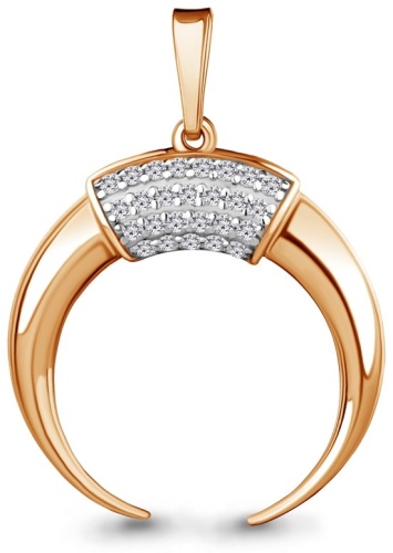 Подвеска AQUAMARINE 24507А вес 1.63 г серебро, фианит