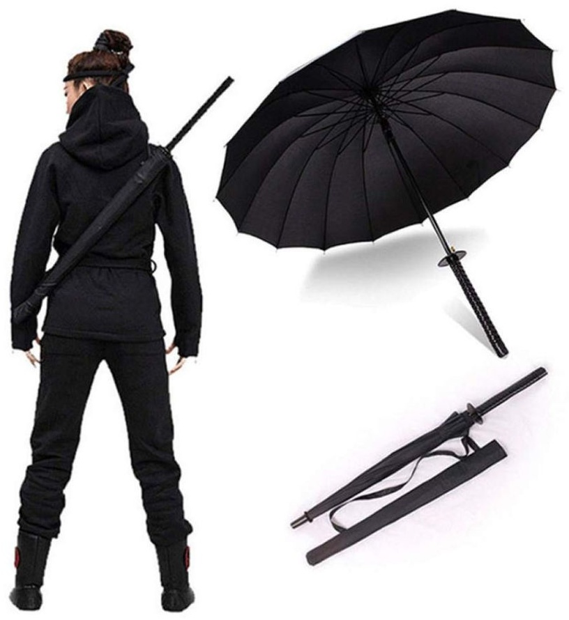 Зонт-трость UMBRELLA автомат черный